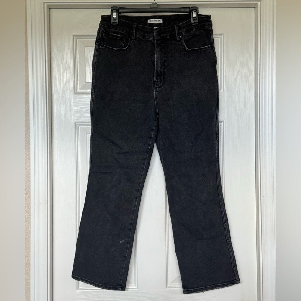 Good American Good Curve Black Straight Leg 14/32